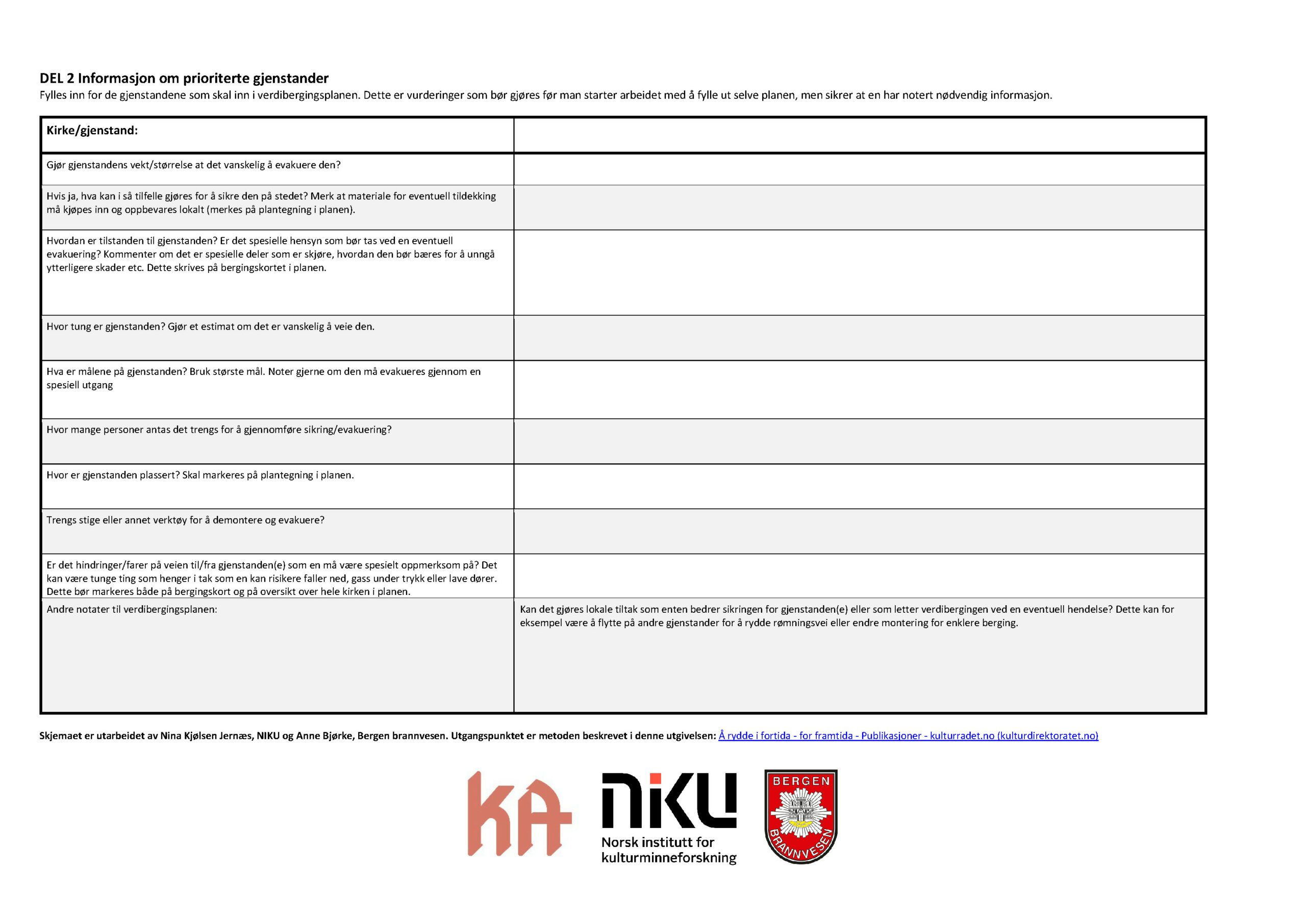 Verdi&shy;bergings&shy;plan for kirker 8