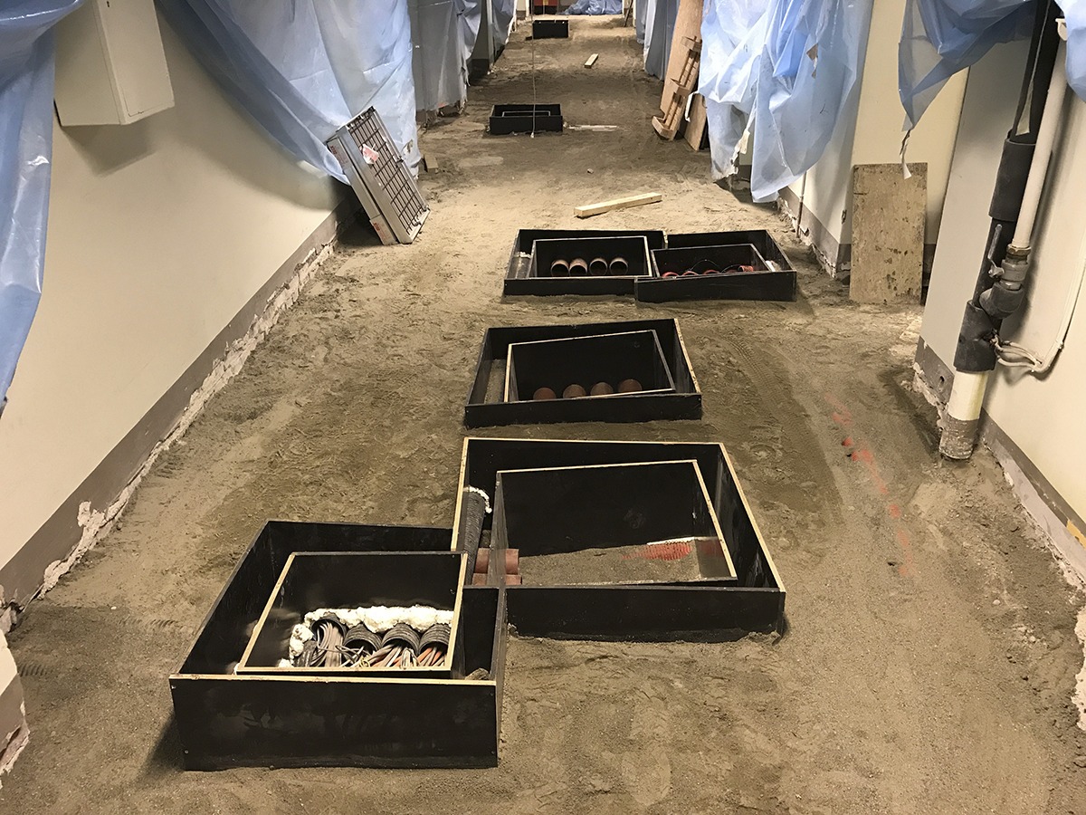 Etablering av ny terrazzo i korridor 2