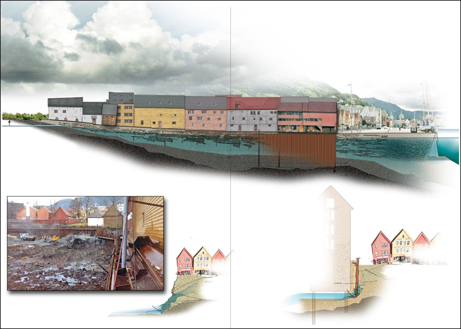 Klimatilpassingstiltak og miljøovervaking på Bryggen i Bergen 9