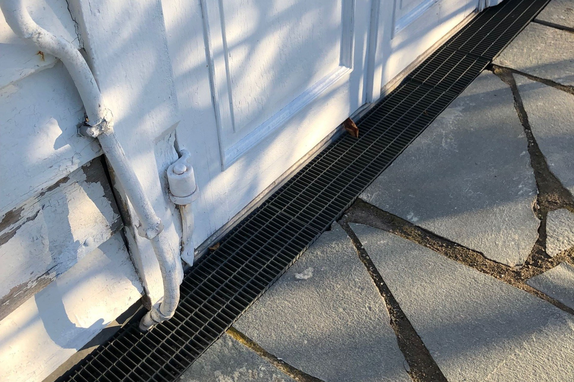 Ny løysing for avrenning på trapp 5